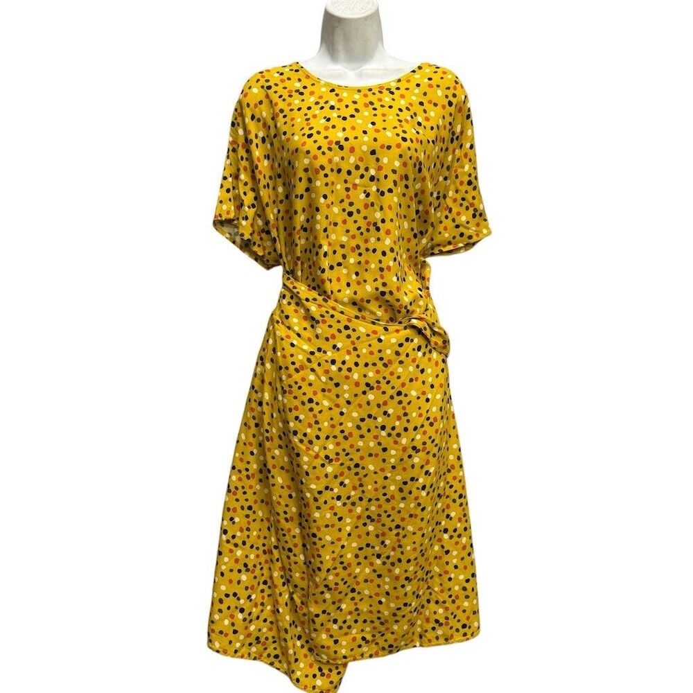 NICHE Nilgun Derman Mustard Yellow Confetti Dot Shift Tunic S/M